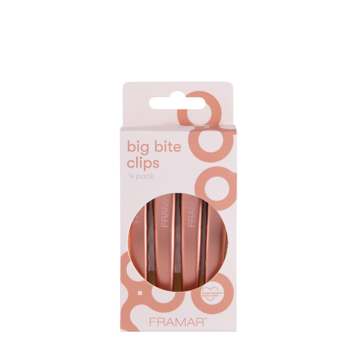 Framar Big Bite Clips Rose Gold