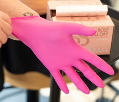 Framar Pink Paws Nitrile Gloves Large
