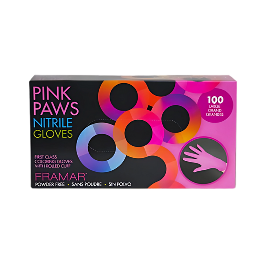 Framar Pink Paws Nitrile Gloves Small
