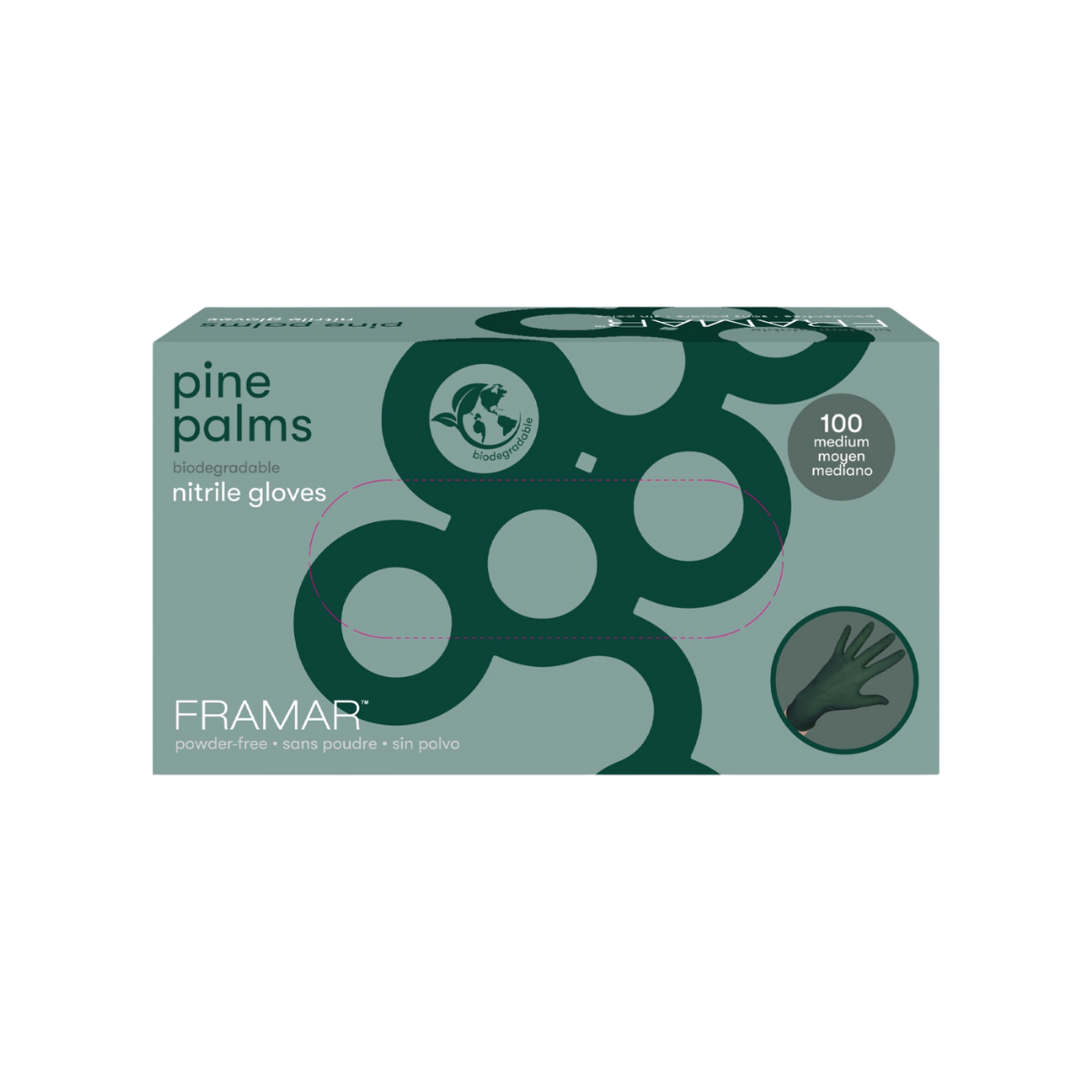 Framar Pine Palms Nitrile Gloves Small