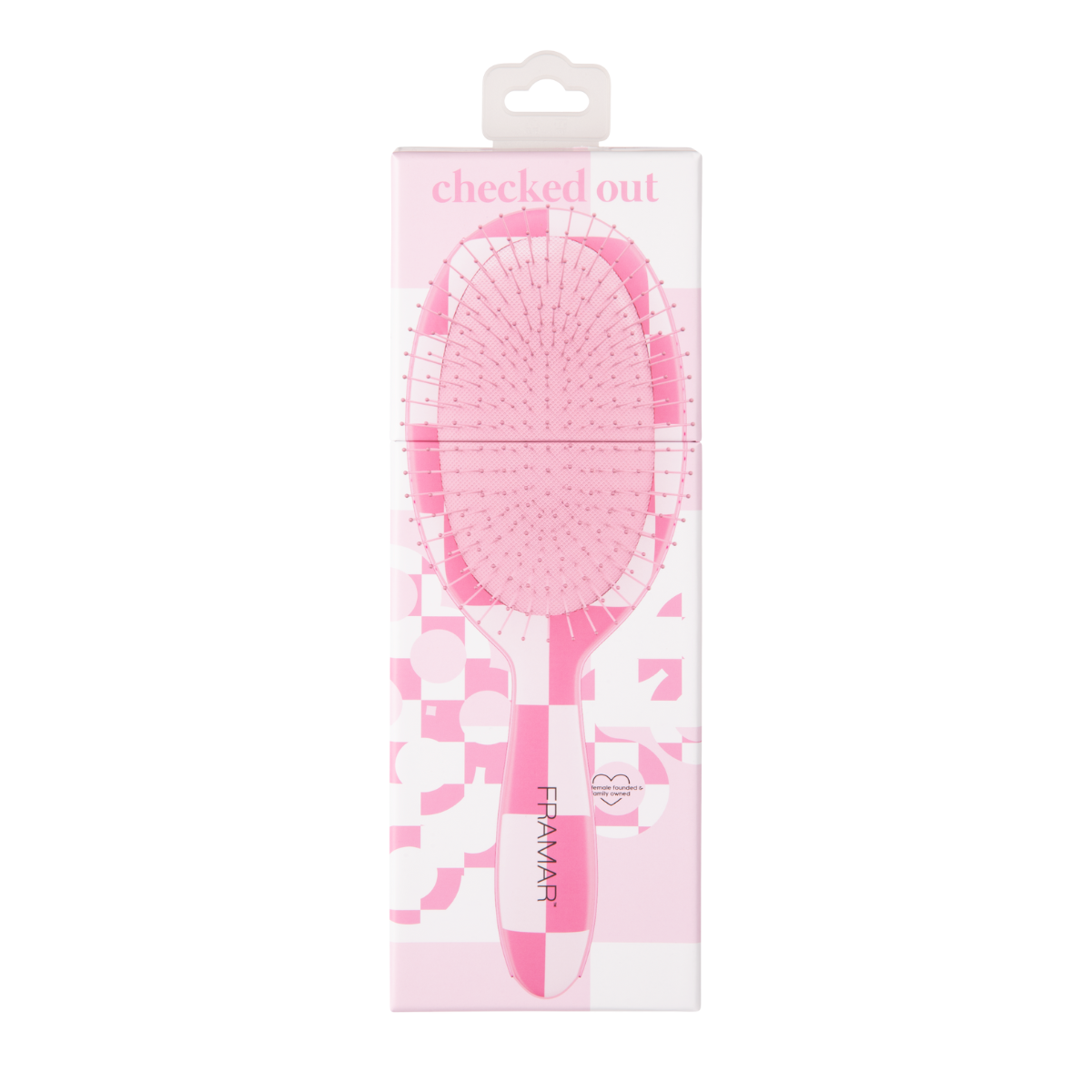 Framar Detangle Brush - Checked Out Pink